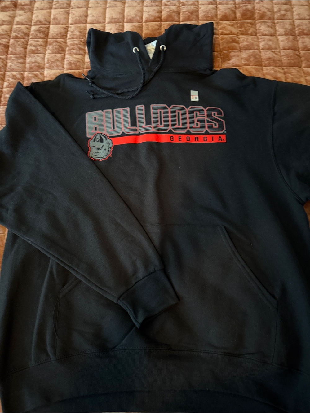 Georgia Bulldogs Men's Black Hoodie Sweatshirt NEW Large